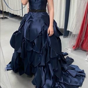 Jovani Navy Blue Prom Dress Size 2